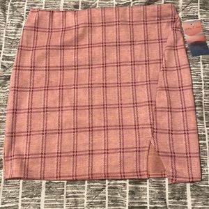 Haley & June Plaid Pink Pencil Skirt